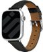 Strap-it Slimfit Leather Band Noir - Convient pour Apple Watch 38/40/41/42mm