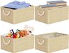 OEM Organisatiebox - multifunctioneel - 1 stuk - neutrale kleur - katoen en metaal - 40x30x20 cm