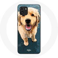 Maniacase Hoesje voor Samsung Galaxy A03 Golden retriever Puppy