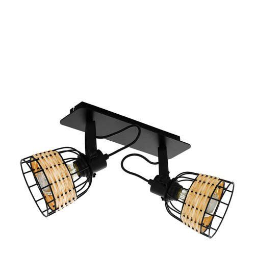 EGLO Anwick 1 - Spot - Zwart - Rotan - E27