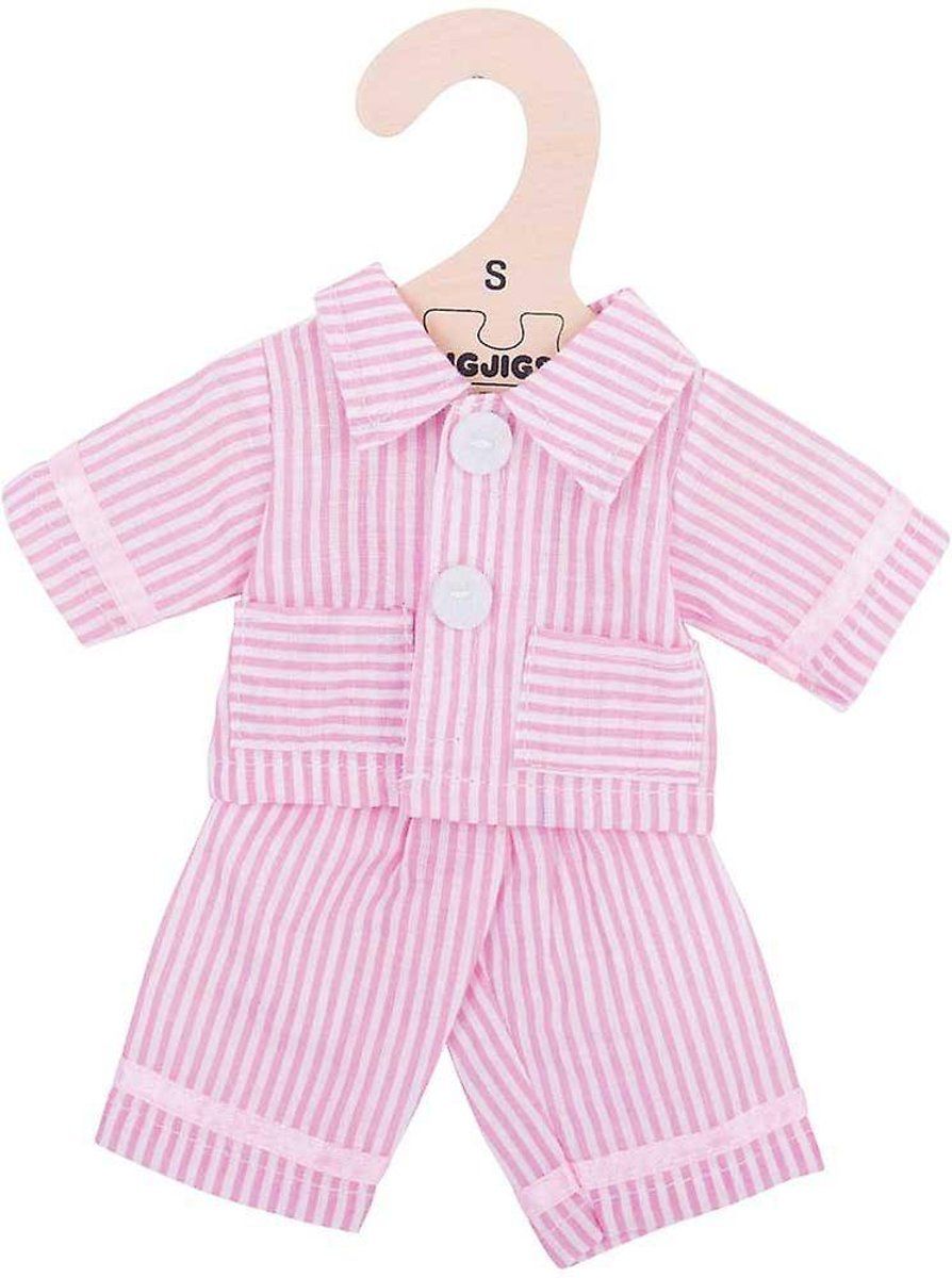 Bigjigs Poppenkleertjes Pyjama roze - 25 cm
