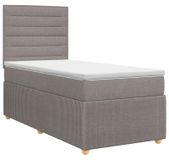 vidaXL Boxspringbed met matras, taupekleurig, 100 x 200 cm, gestoffeerd