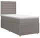 vidaXL Boxspringbed met matras, taupekleurig, 100 x 200 cm, gestoffeerd