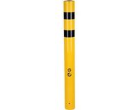 Dancop Stalen rampaal voor betonverankering - Geel & Zwart - ø 76 mm x 3,2 mm / ø 159 mm x 4,5 mm - Gegalvaniseerd staal - Voor binnen & buiten