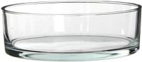 Mica Decorations Lage schaal/vaas - rond - transparant glas - 8 x 25 cm