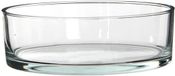 Mica Decorations Lage schaal/vaas - rond - transparant glas - 8 x 25 cm