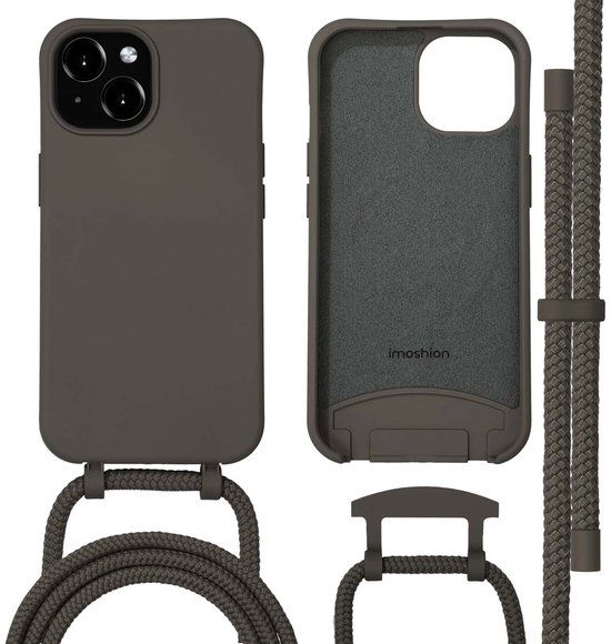 imoshion Color Backcover met afneembaar koord met MagSafe voor de Apple iPhone 15 - Black Coffee