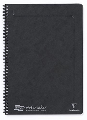 Clairefontaine 4862Z - Notitieboek met spiraalbinding Europa Notemakers - Zwart