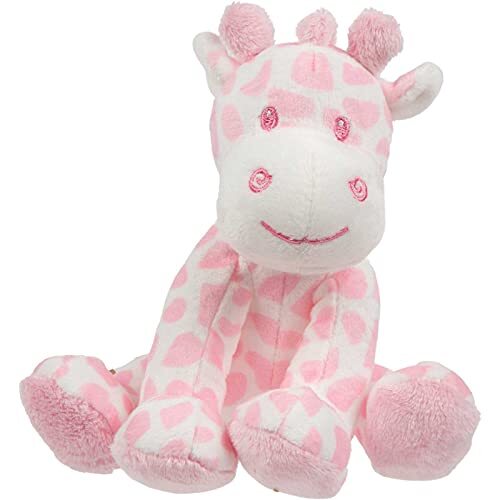 Suki Gifts International Roze & Witte Bing Bing Giraffe met Rammelaar