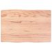 VidaXL Tafelblad natuurlijke rand 60x40x2 cm eikenhout lichtbruin