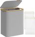 Songmicss Songmics Wasmand met 2 vakken, 130 l, duifgrijs