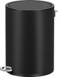 Bol Poubelle Cosmétique 3 Litres avec Couvercle Fermeture Douce Bac Intérieur Amovible en Plastique - Noir