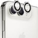Blueo Film de protection pour caméra arrière avec cadre en métal pour Apple iPhone Duo, verre trempé, transparent