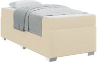 vidaXL Bedframe met matras Crème 90 x 200 cm Stof