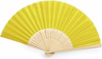 Merkloos Handwaaier/Spaanse Waaiers Geel Bamboe/Polyester 38 x 21 cm