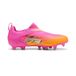 PUMA Future 9 Match Laceless Fg/ag Showtime - Poison Pink/sun Stream/blauw/wit Kids, maat 38
