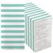 HEKU 80 buffetservetten, 3-laags, 33 x 33 cm, 1/8-vouw, strepen wit/mint