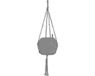 LECHUZA Macramé Cotton PURE 90 - Plantenhanger - 90 cm lengte - grijs - 100% katoen
