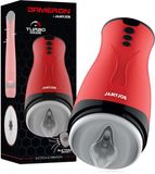 Jamyjob - Dameron Suction And Vibration Masturbator - Rood, Zwart