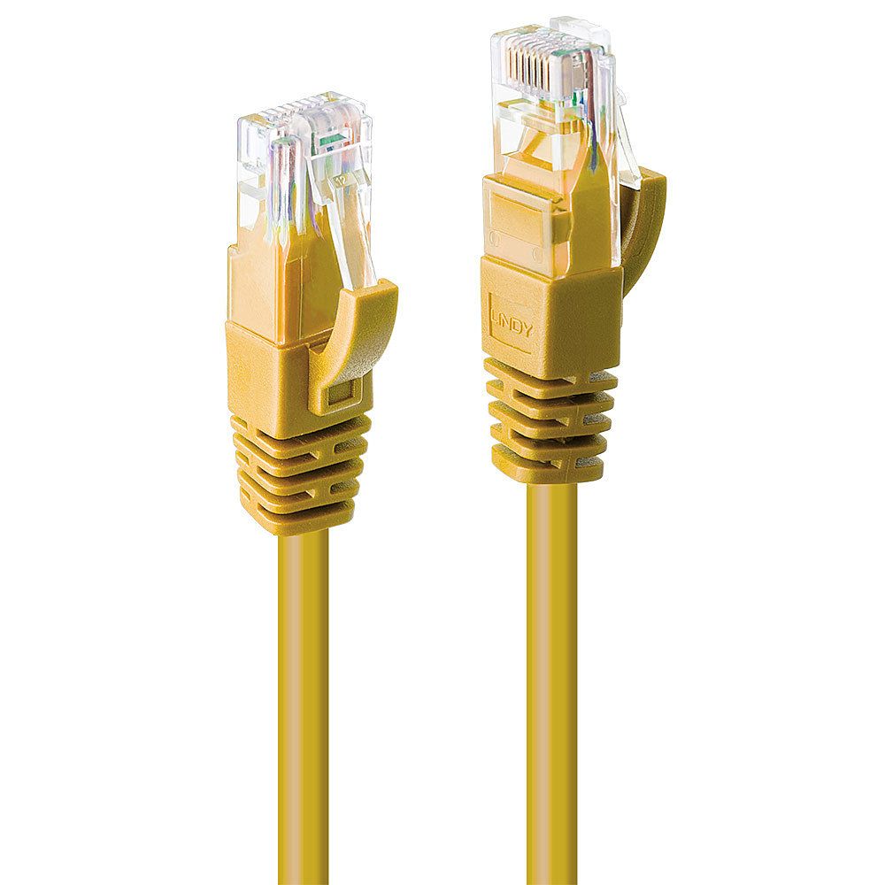 Lindy 48061 Netwerkkabel Geel 0,5 m Cat6 U/UTP
