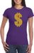 Bellatio Decorations Shoppartners Bv Gouden dollar / Gangster verkleed t-shirt paars dames S