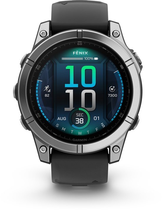 Garmin fēnix E - 47mm - AMOLED Multisport Smartwatch - Sportspecifieke workouts - 100+ sport-apps - 10ATM Waterdicht - tot 16 dagen batterij - Donkergrijs/zwart