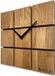 FLEXISTYLE Wandklok modern Harmony hout eiken vierkant zwart zonder tikkend geluid badkamer woonkamer jeugdkamer (eiken, 30cm)