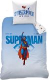 Superman Housse de couette Look Up - 140 x 200 + 63 x 63 cm - Coton