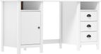 Bureau Hill, Blanc, 150 x 50 x 74 cm, pin massif