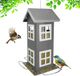Merkloos / Sans marque Relaxdays Vogelvoederhuisje - 26x12x12 cm - metaal - grijs