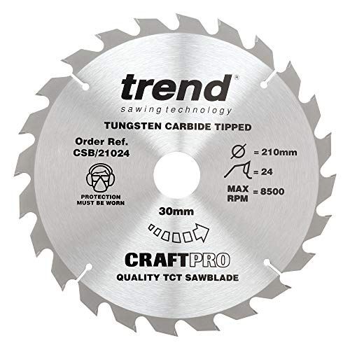 Trend CraftPro TCT Circular Saw Blade - 210mm x 24T - CSB/21024