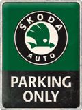 Nostalgic Art Skoda Parking Only Wandbord Metaal 30 x 40 cm