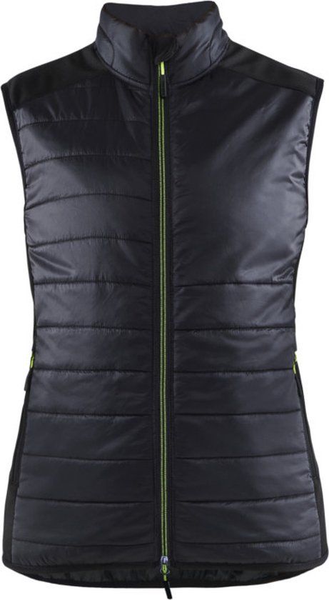 Blåkläder Dames bodywarmer gevoerd 3864-2030 - Zwart/High Vis Geel - XXL
