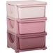 Icecat Commode à 6 tiroirs aux bords arrondis, adaptée aux enfants de 3 à 6 ans. Fabriquée en PP (polypropylène), meuble de rangement pour jouets, 37 x 37 x 56,5 cm, rose.