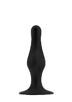 Shots Toys Butt Plug with Suction Cup - Black - Small
