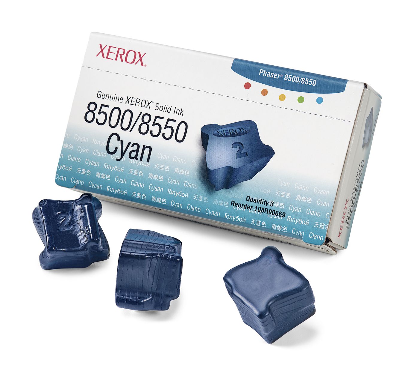 Xerox Originele Xerox Solid Ink 8500/8550 cyaan (3 blokjes)