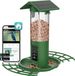 BOME Vogelvoederhuisje - Dubbele 2K HD Camera - Voedersilo - AI Vogelherkenning - Met Zonnepanelen