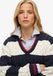Superdry - Oversized kabeltrui met V-hals en strepen - Dames - Sweaters