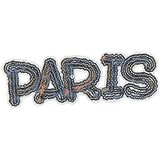 Com' 1 idée Opstrijkbare patch Paris Sequins lichtgrijs 4 x 12,50 cm