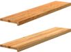 vidaXL - Vensterbanken - 2 - st - 120x30x2 - cm - massief - eikenhout - lichtbruin