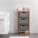 Non-branded Bamboo Bathroom Cabinet Freestanding Light Brown 44x96x33 cm