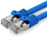 1aTTack.de 0,25 m - blauw - 1 stuk CAT.7 netwerkkabel patchkabel SFTP PIMF LSZH Gigabit LAN-kabel 10 Gb/s cat7 onbewerkte kabel met RJ45-connector Cat6a compatibel met CAT5 CAT6 cat7 cat8