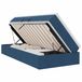 vidaXL Bed met opbergruimte en matras Blauw 90 x 200 cm Polyester