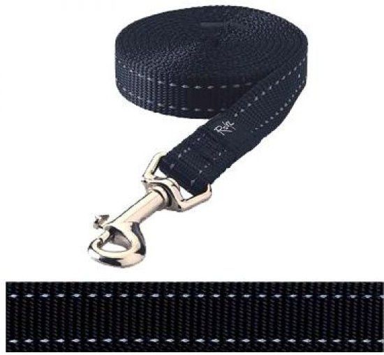 ROGZ FOR DOGS Snake Hondenriem - Zwart - 16mm x 1.4mtr