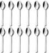 Unyqoos® Set de 12 cuillères à café en acier inoxydable
