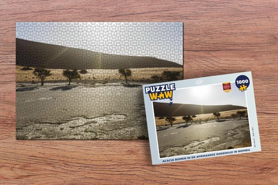 MuchoWow Puzzel Acacia bomen in de Afrikaanse Dodenvlei in Namibië - Legpuzzel - Puzzel 1000 stukjes volwassenen