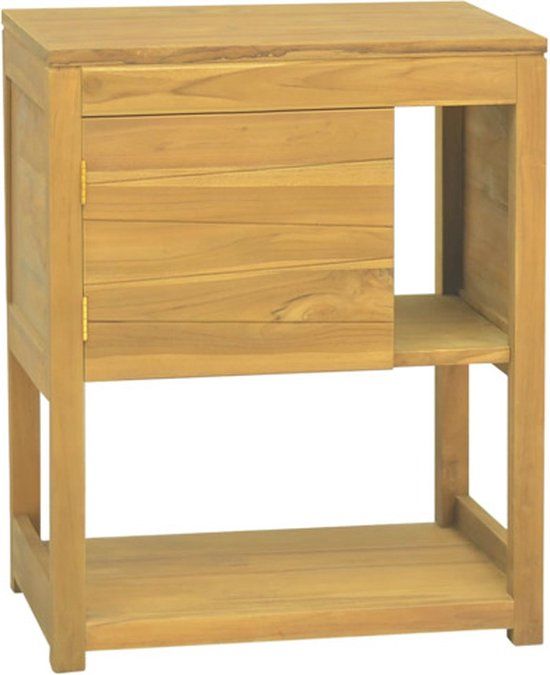 vidaXL Badkamerkast - 60x40x75 cm - Massief Teakhout