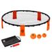 ColorBaby CB Games Spikeballenset, buitennet, strand, tuin, 4 spelers, diameter 90 cm, 3 ballen, sportspel voor kinderen en volwassenen, vanaf 5 jaar (39199)