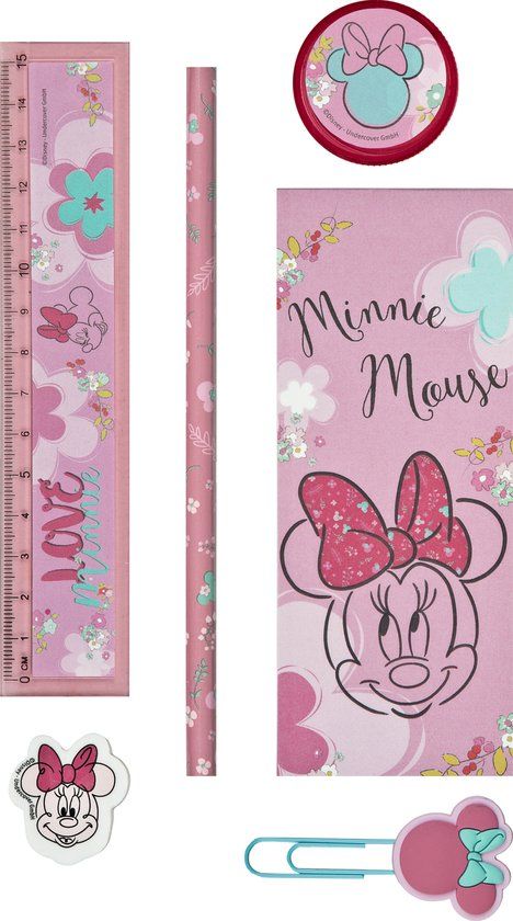 Minnie Mouse Gevulde Pennenbak 7 Delig