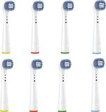 Merkloos 8x Tandenborstel opzetstukjes geschikt voor Oral B - Vervanging Precision Clean EB20
